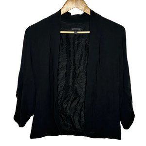 Eileen Fisher Women's Black XS/TP Silk Long Sleeve Pull Over Jacket